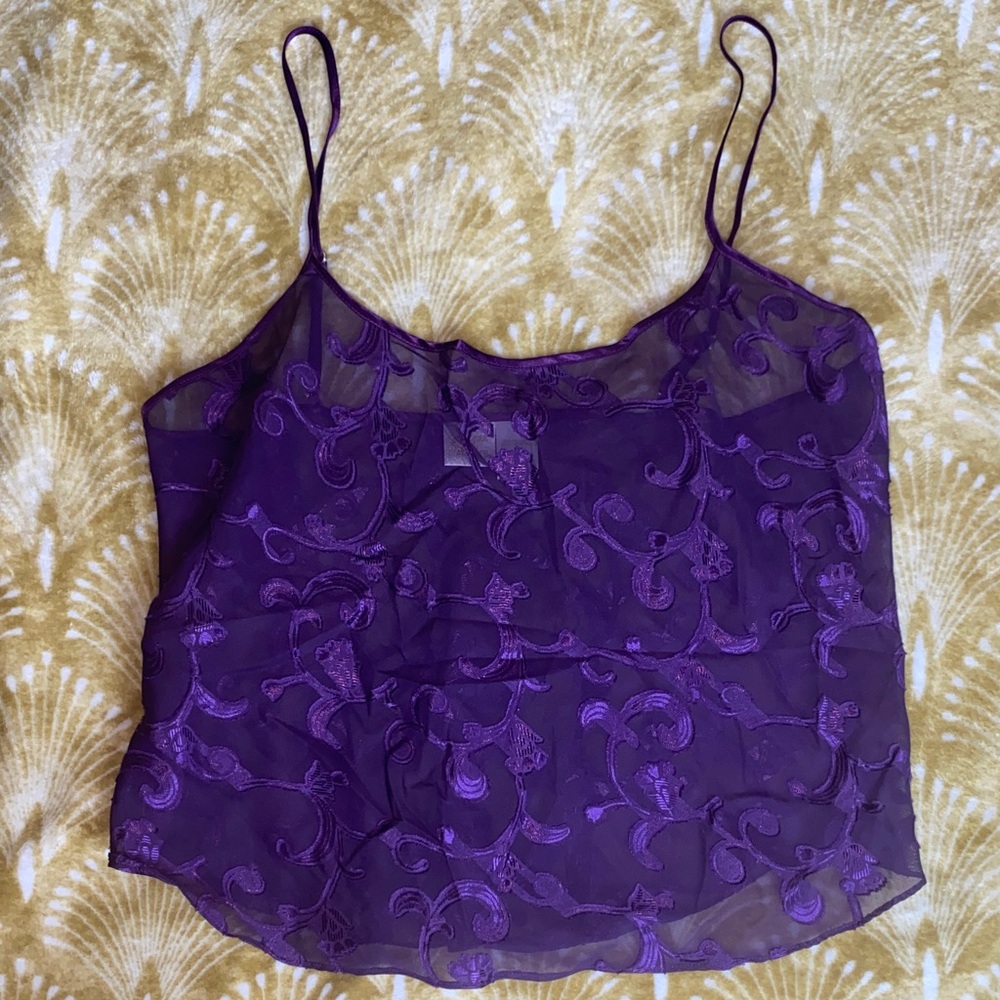 🚨sold🚨 VTG Gilligan & O'Malley Purple Sheer Chemise